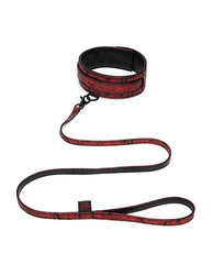 Fifty Shades of Grey collar and leash set padded reversible design black and red for comfortable bondage play