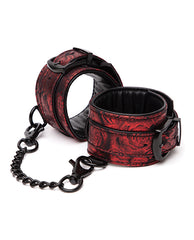 Fifty Shades of Grey wrist cuffs reversible black and red padded design with nickel-free metal hardware for secure restraint