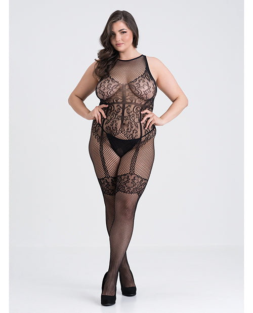 Fifty Shades of Grey Lingerie Bodystocking Lace Fishnet with Keyhole Back for Stunning Curves