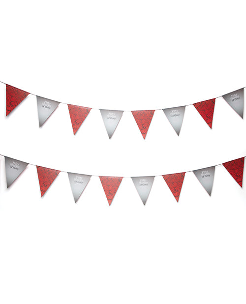 Fifty Shades of Grey Bunting with Fabric Cord Elegant Design for Romantic Bedroom Decor
