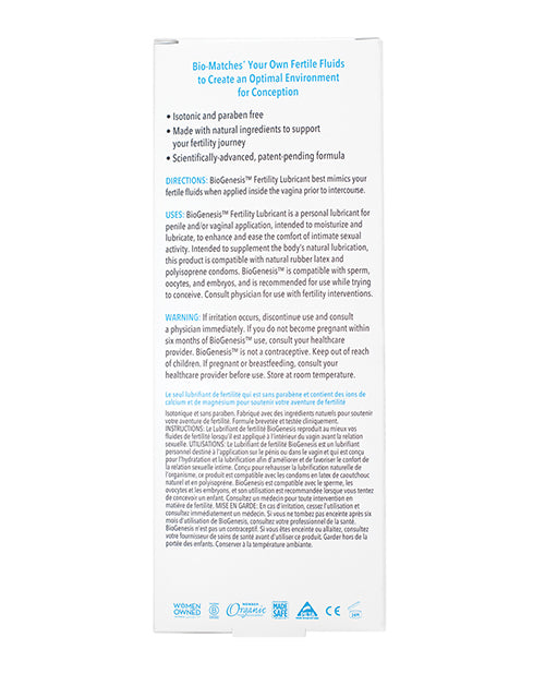 BioGenesis Fertility Lubricant with Magnesium & Calcium – 2 oz
