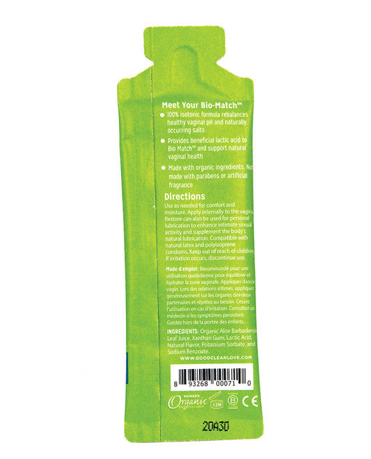 Good Clean Love Moisturizing Vaginal Gel in 5ml Foil for pH Balance
