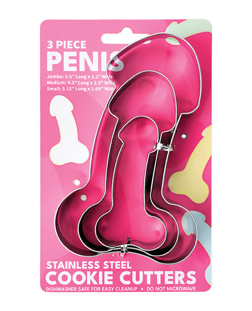 Sleazy Greetings Novelty Cookie Cutter Set Stainless Steel Fun Shapes for Adult Party Treats