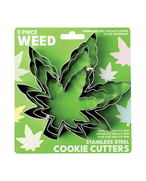Sleazy Greetings Cookie Cutter Set Weed Leaf Stainless Steel Multiple Sizes for Fun Baking