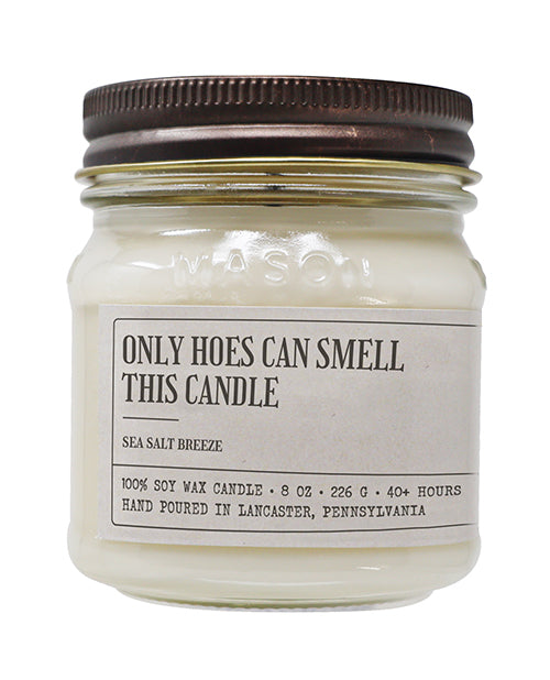 Sleazy Greetings Setting The Mood Soy Wax Candle with Funny Label and Ocean Breeze Scent for Gifting and Home Decor