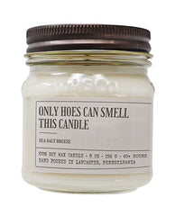 Sleazy Greetings Setting The Mood Soy Wax Candle with Funny Label and Ocean Breeze Scent for Gifting and Home Decor