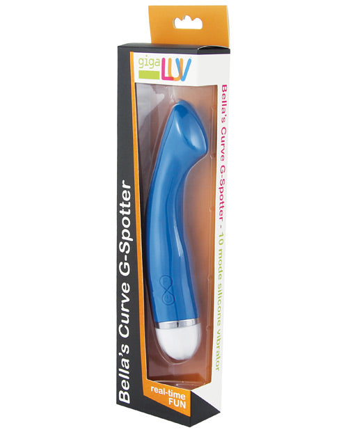 Blue GigaLuv Bella's Curve G Spotter Vibrator with 10 Modes