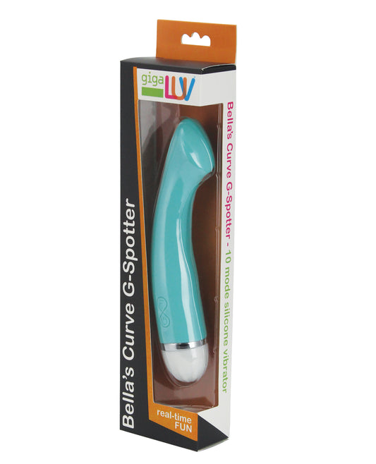 GigaLuv Bella's Curve G Spotter Vibrator in Tiffany Blue with 10 Modes