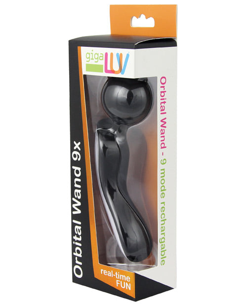 GigaLuv Orbital Wand Vibrator with 9 Pulse Patterns in Black