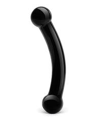 Glas Double Bull Black Glass Dildo with Bulbous Double-Ended Design