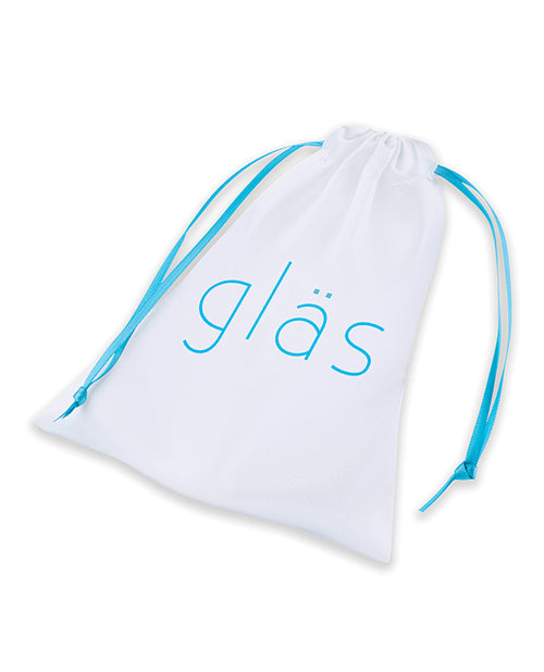 Glas 4-Inch Clear Glass Butt Plug with Graduated Bulbs for Anal Play