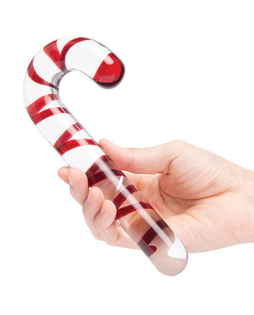 Glas 7.5" Dildo Candy Cane Dream – Handcrafted Glass Dildo with Swirl Design