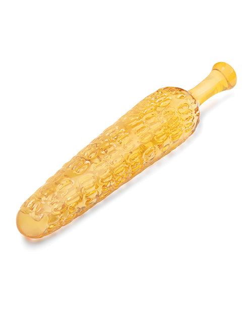 Glas 8-Inch Textured Glass Dildo with Corn-Inspired Design