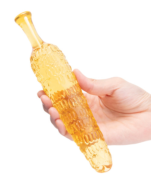 Glas 8-Inch Textured Glass Dildo with Corn-Inspired Design
