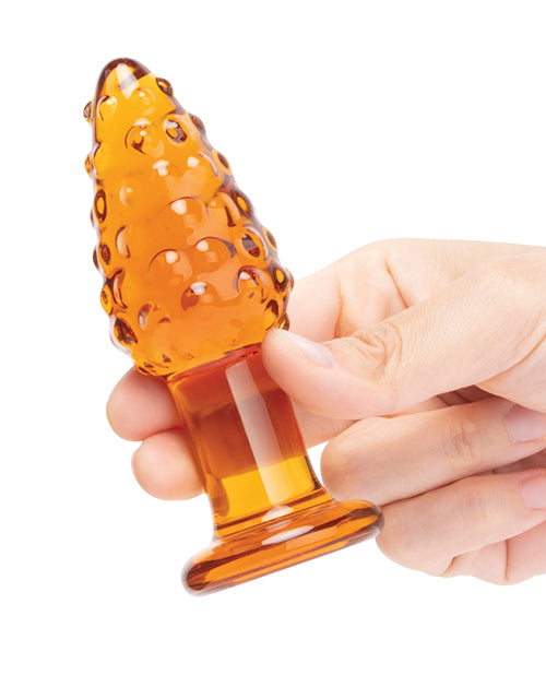 Glas 4-Inch Cornstar Glass Butt Plug with Tapered Tip