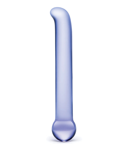Purple Glass G-Spot Dildo with Curved Tip and Bulbous Handle