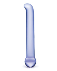 Purple Glass G-Spot Dildo with Curved Tip and Bulbous Handle