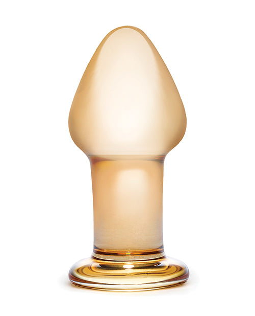 Glas Over Easy Butt Plug with Artisanal Honey-Colored Glass