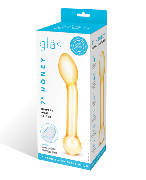 Gläs Glass Anal Slider with Angled Flared Head and Easy Grip Base for P-Spot and G-Spot Stimulation