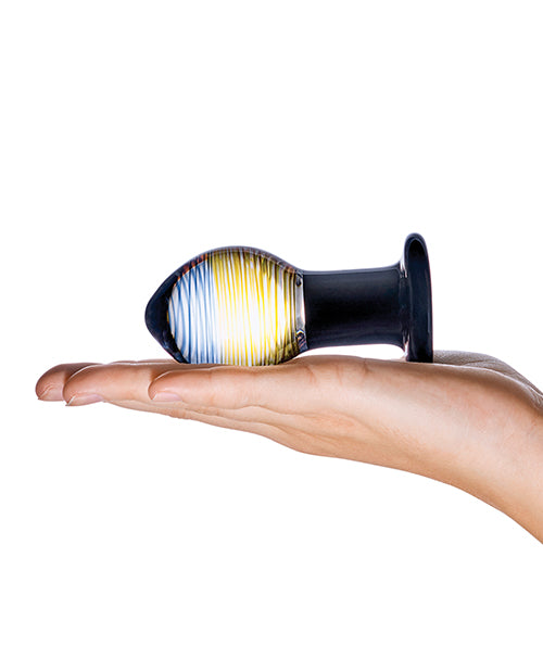 Galileo Glass Butt Plug with Colorful Artistic Design