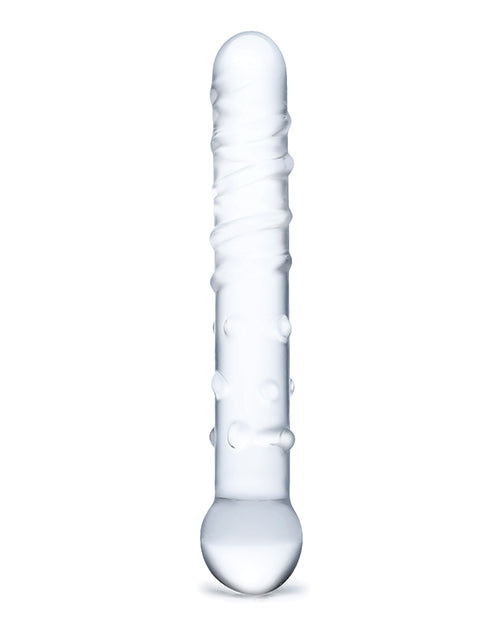 Glas Callisto Clear Glass Dildo with Spiral Ridges for G-Spot and Anal Play