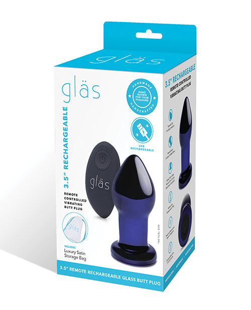 Glas Anal Plug Rechargeable Vibrating Bullet Wireless Remote for Beginner Anal Play