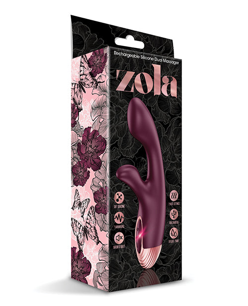 Zola Vibrator Silicone Dual Massager with Heat Setting and LED Control Panel for Enhanced Pleasure