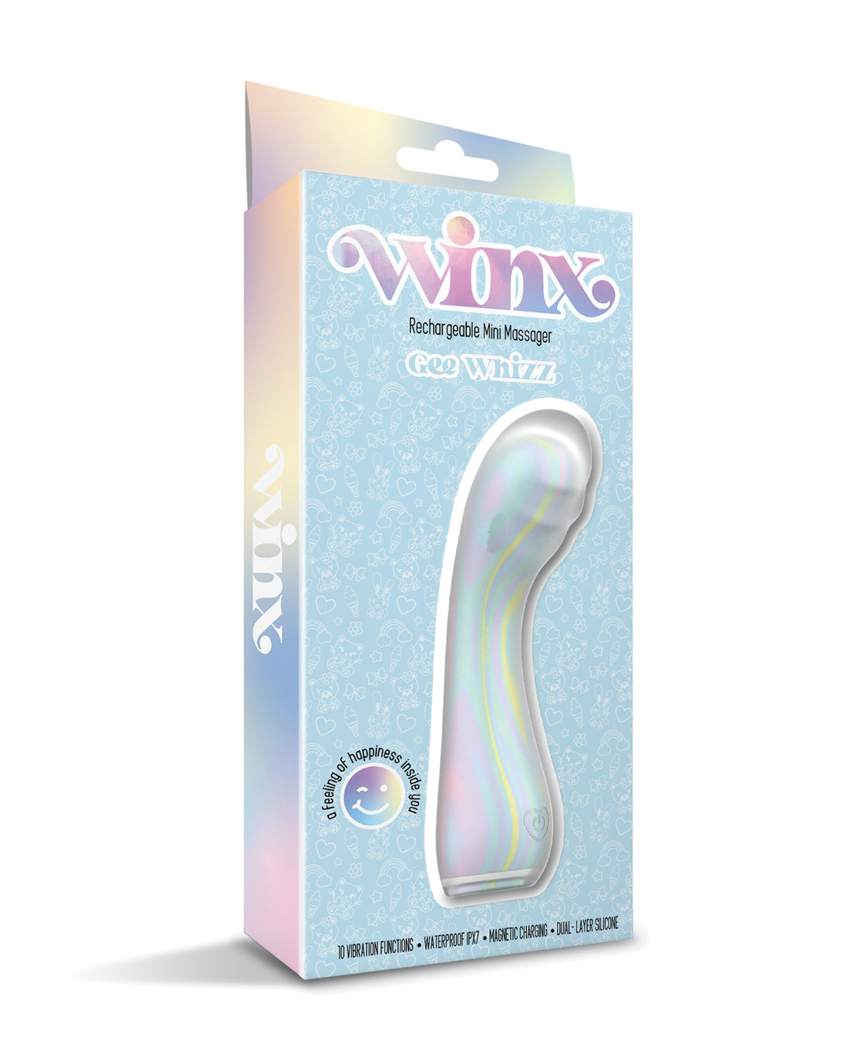 WINX Gee Whiz Squishy Silicone Vibrator - Multi-Color