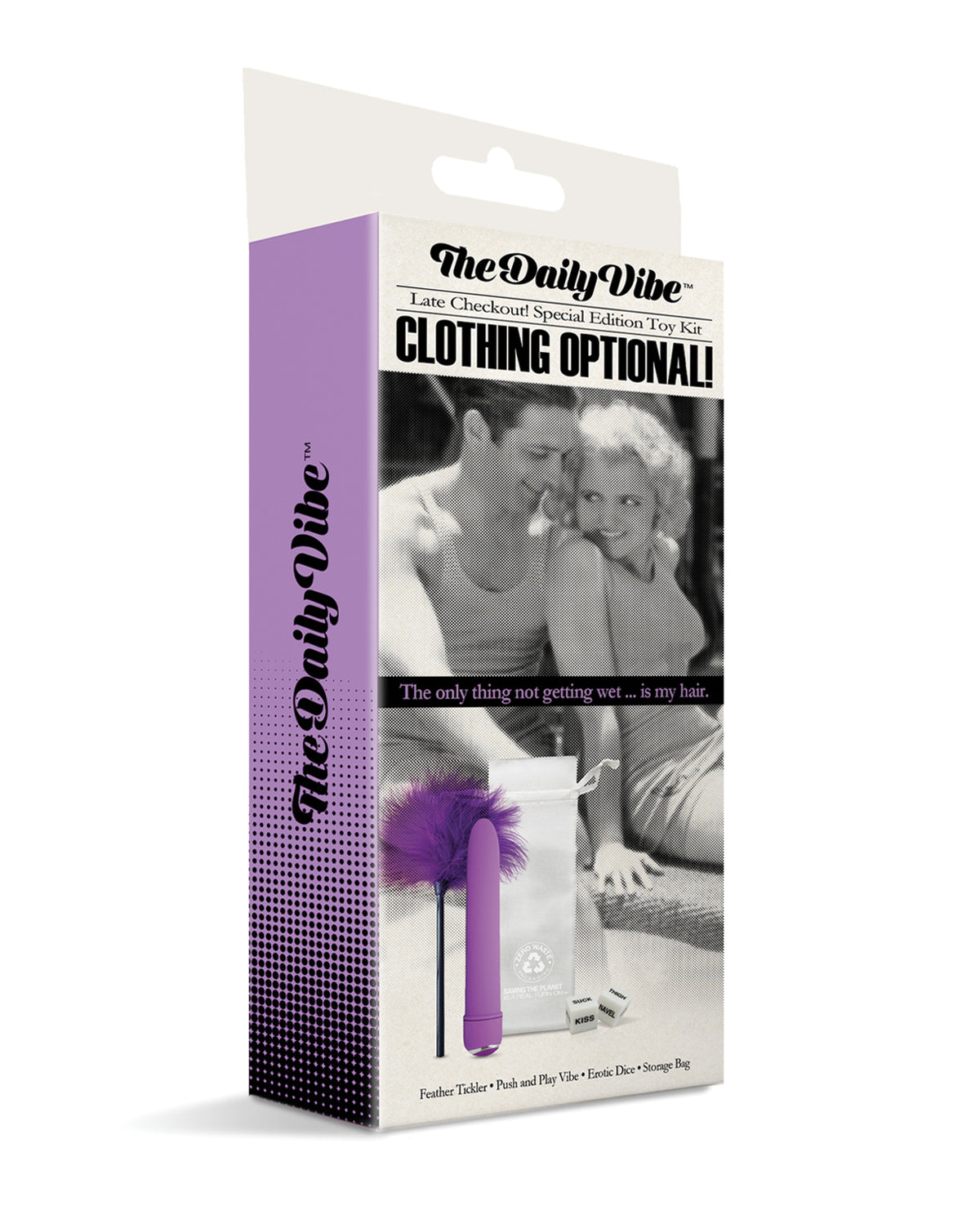 The Daily Vibe Vibrator Kit Reusable Packaging Feather Tickler Waterproof Massager for Couples Playtime