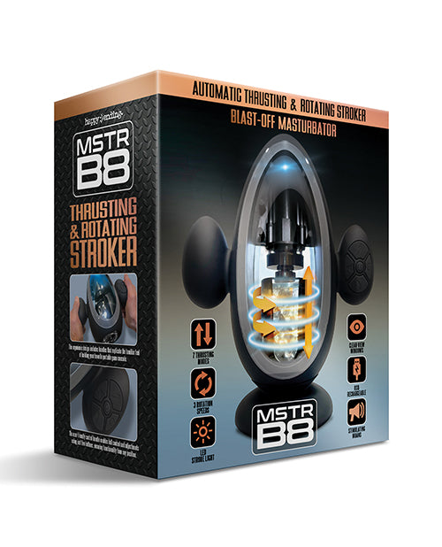 MSTR B8 Masturbator Automatic Thrusting Rotating LED Lights for Intense Solo Pleasure