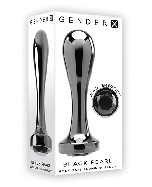 Gender X anal plug gunmetal aluminum finish black gem for stylish and pleasurable anal play