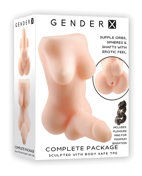 Gender X Male Stroker Multi-Function Textured Channel with C-Ring for Enhanced Solo Pleasure