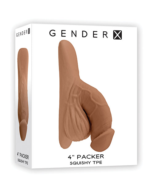 Gender X Transgender Products Realistic Tan Penis Packer with Veined Texture for Daily Gender Expression