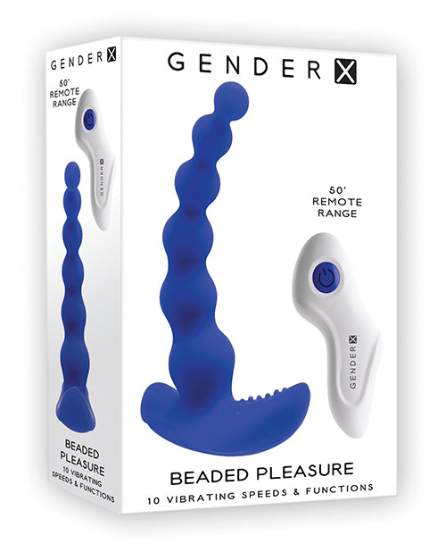 Gender X Anal Plug with graduated beaded silicone shaft and remote control for intense stimulation and comfortable play