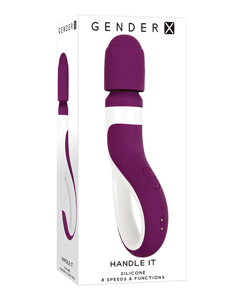 Gender X Massage Wand Vibrator Flexible Textured Silicone Head Waterproof Design for Relaxing Massage
