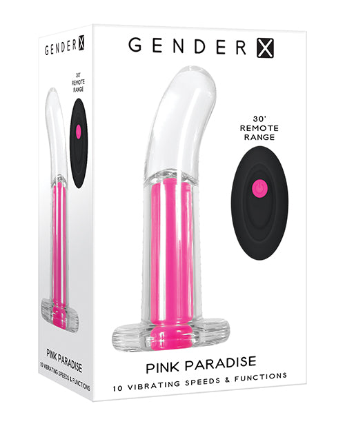 Gender X Anal Vibrator Clear Design Hot Pink Bullet Remote Control for Versatile Anal Play