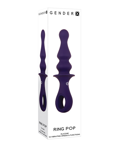 Gender X anal plug vibrating ring handle flexible shaft for comfortable anal pleasure