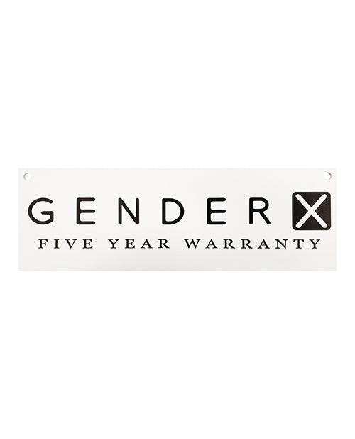 Gender X Promotional Header Sign with Bold Graphics and Durable Material for Retail Display