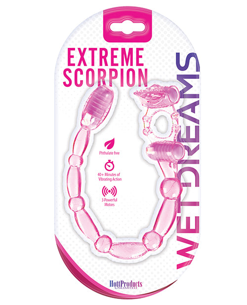 Wet Dreams Anal Products Dual Pleasure Ring Triple Motor Anal Vibrator in Pink for Enhanced Intimate Stimulation