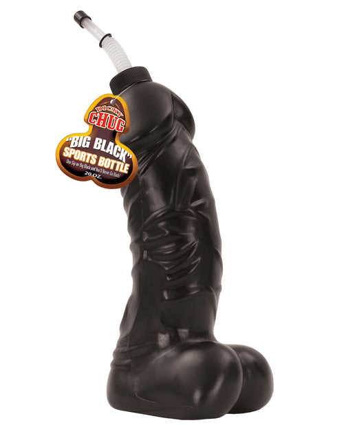 Hott Products novelty sports bottle penis-shaped large capacity black for party fun