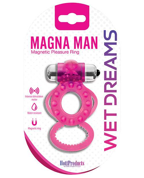 Hott Products Penis Enhancement Magnetic Ring Vibrating Bullet Scrotum Band for Increased Erection Support