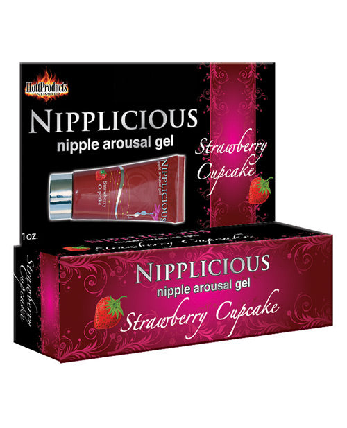 Nipplicious Body Toppings Gel Tingling Strawberry Flavor Dual-Use Formula for Enhanced Intimate Sensation
