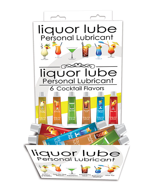 Liquor Lube Personal Lubricant Tubes Assorted Flavors Water-Based Formula for Enhanced Intimacy