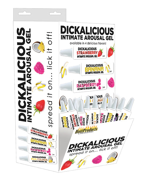Dickalicious Intimate Arousal Gel Tubes Assorted Flavors Tingling Sensation for Enhanced Pleasure