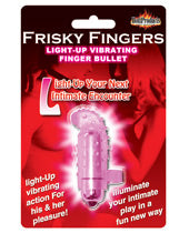Frisky Finger Light Up Vibrating Finger Bullet - Magenta