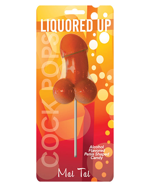 Liquored Up Bachelorette Lollipop Mai Tai Flavor Novelty Candy for Party Favors and Fun Celebrations
