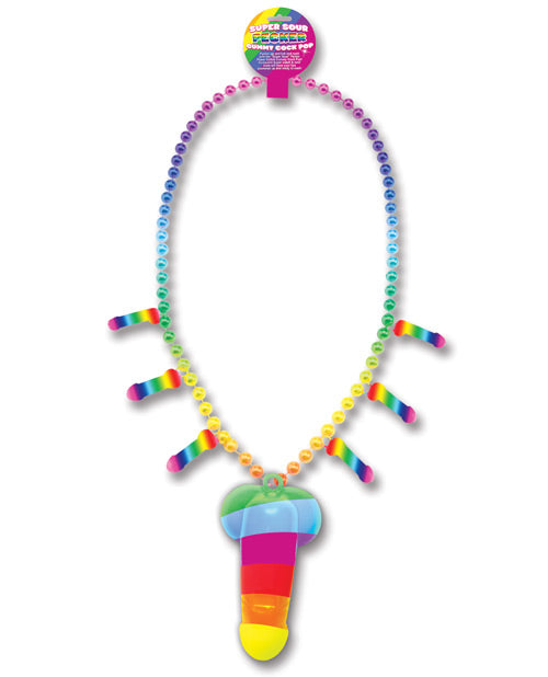 Hott Products Bachelorette Necklace Multicolor Pecker Whistle and Beaded Design for Lively Party Accessory