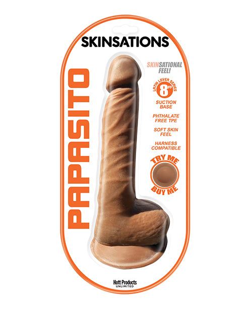Skinsations Dildo Realistic Skin Texture Suction Cup Base for Lifelike Intimate Play