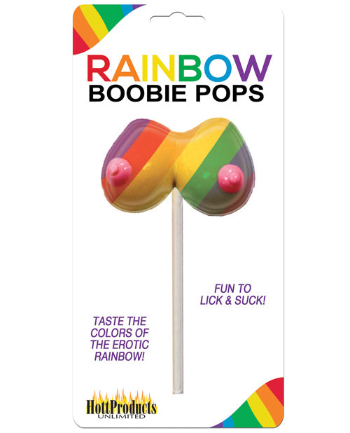 Hott Products Bachelorette & Party Supplies Rainbow Boobie Pop Colorful Candy Lollipop for Fun Party Favors