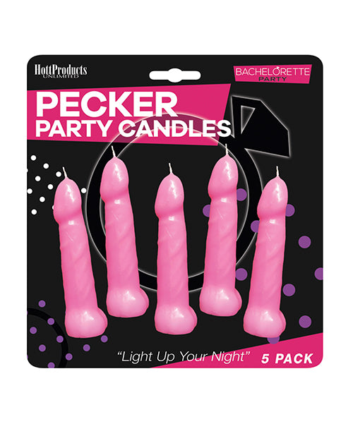 Bachelorette Party Pink Pecker Candles Fun Novelty Design for Bachelorette Party Cake Decorations